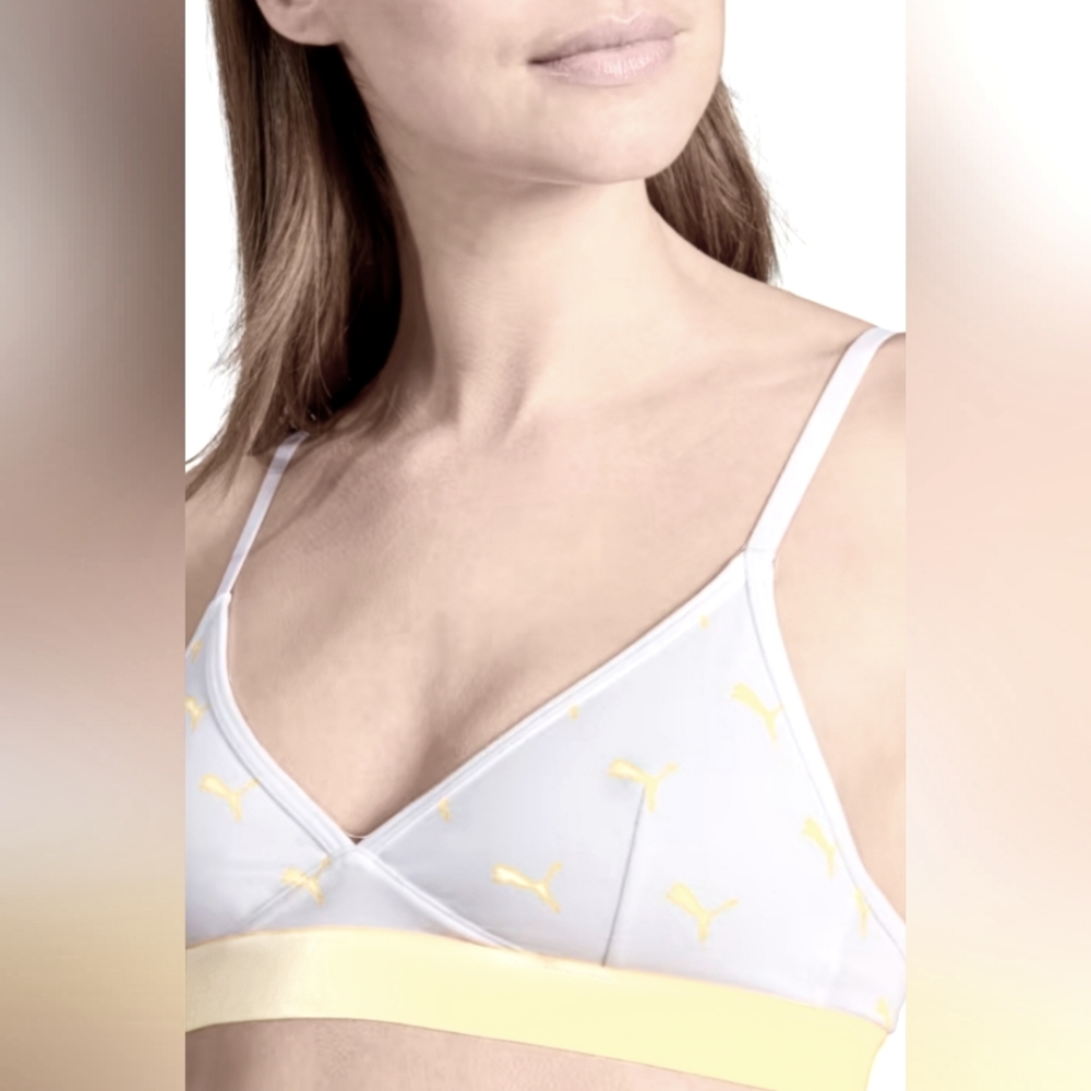 (S)🆕️💛Puma💛 Shiny Arrest Soft Triangle Adjustable Bralette